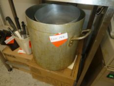 * 2 metal cooking pots (large)