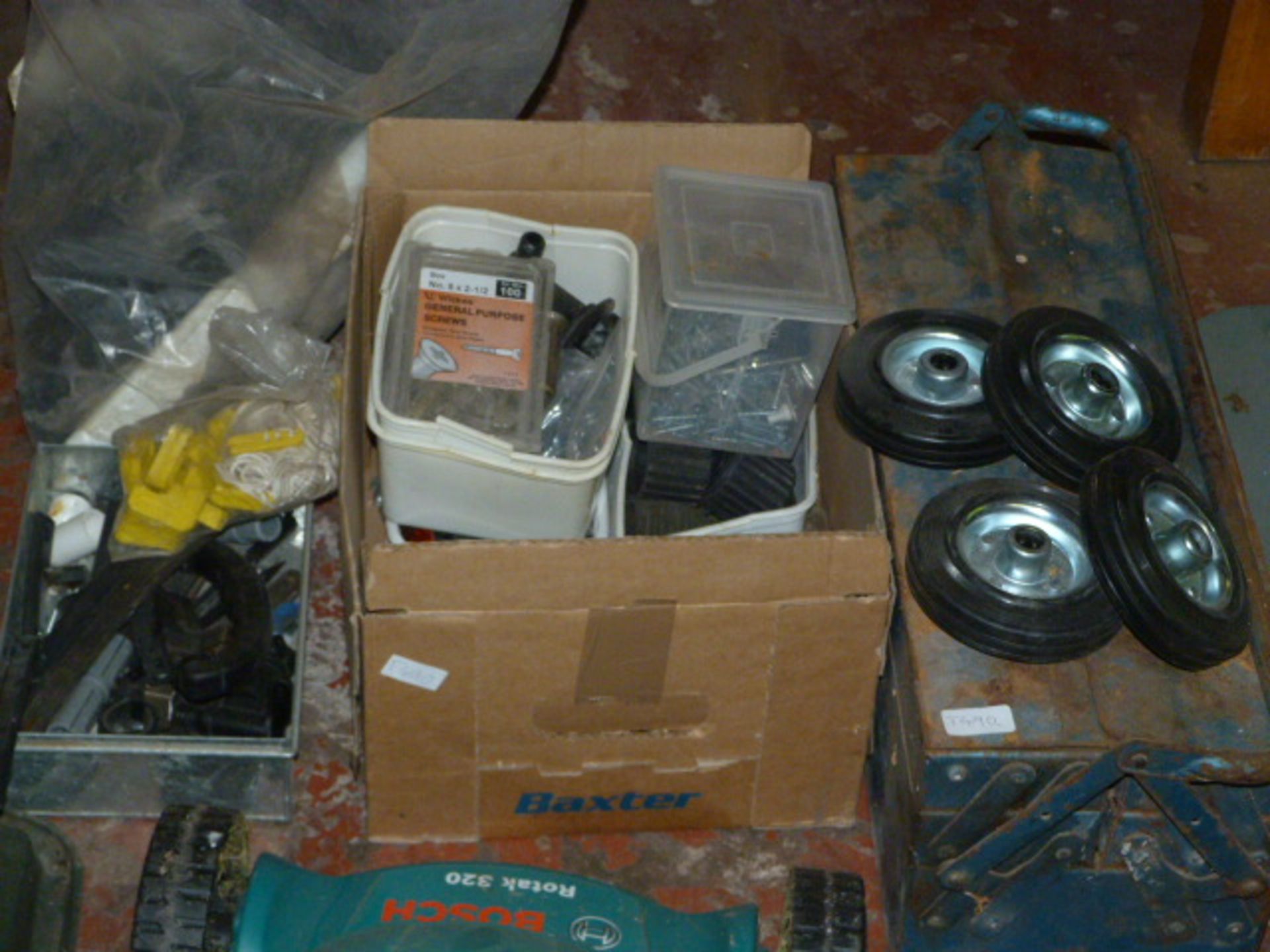 Toolbox, Small Hydrostatic Wheels, SCrews, etc.