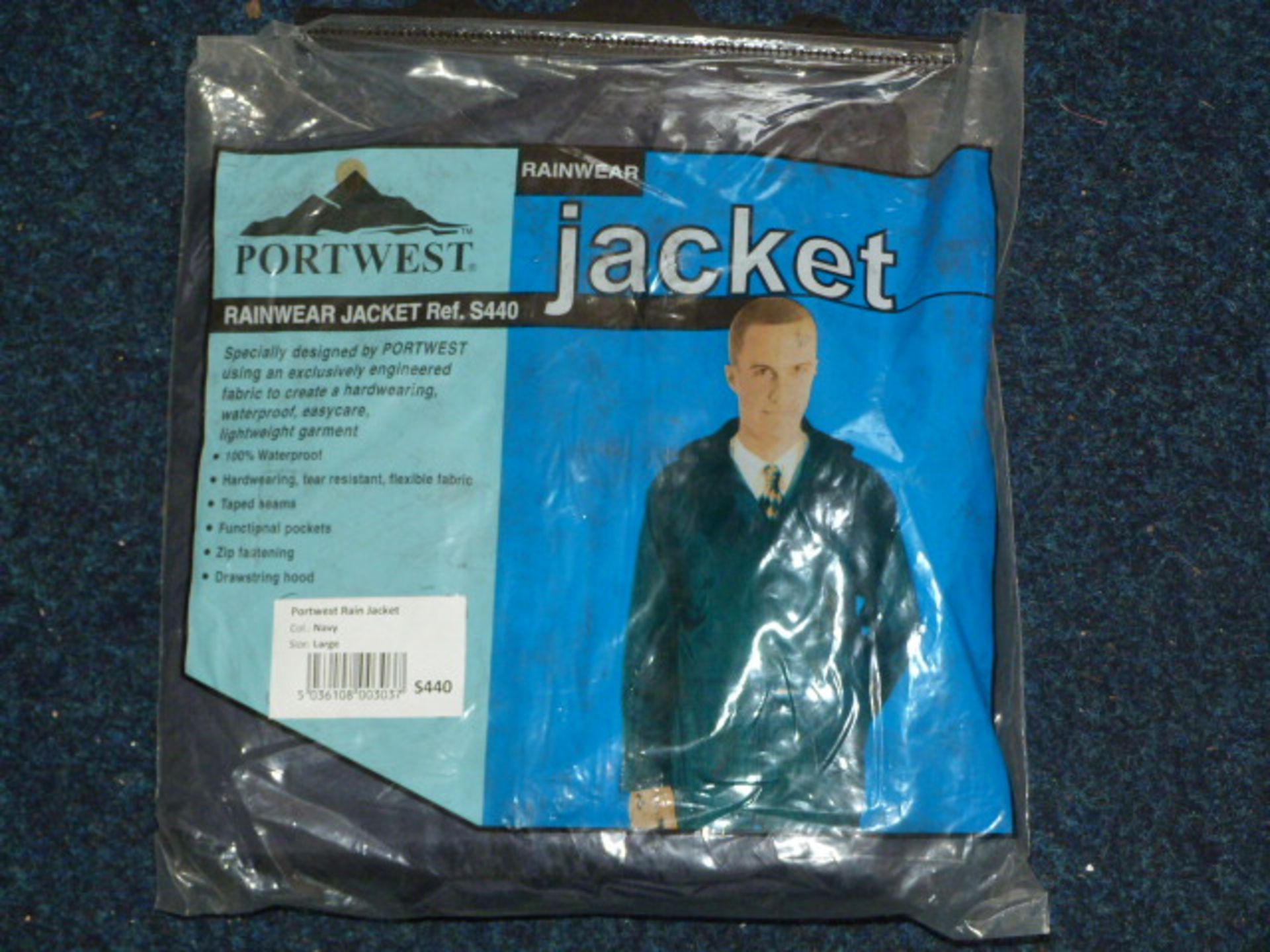 Portwest Rain Jacket (Navy) Size: L