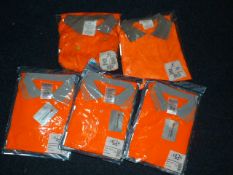 Five Assorted Hi-Vis Polo Shirts (Orange)