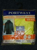 Portwest Rain Jacket (Yellow) Size: Medium