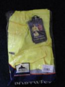 Portwest Hi-Vis Shorts (Yellow/Grey) Size: Small