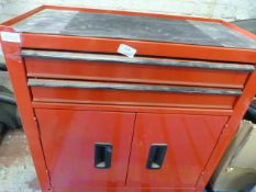 *Red Two Drawer Tool Cupboard