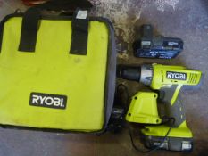 *Ryobi Cordless Drill with Battery and Charger