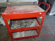 *Workshop Trolley with Quantity of Tools and Stone