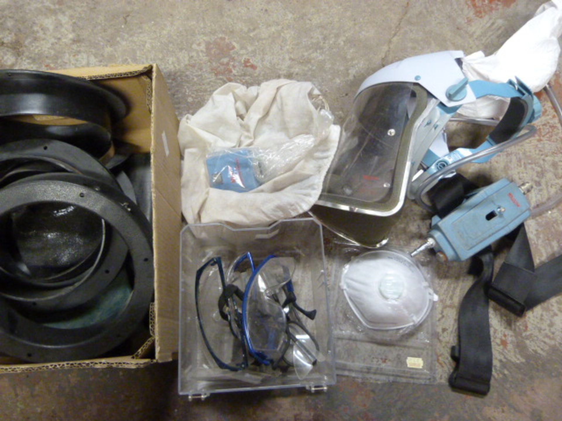 Wilson Safety Mask, Box of Safety Glasses, etc.