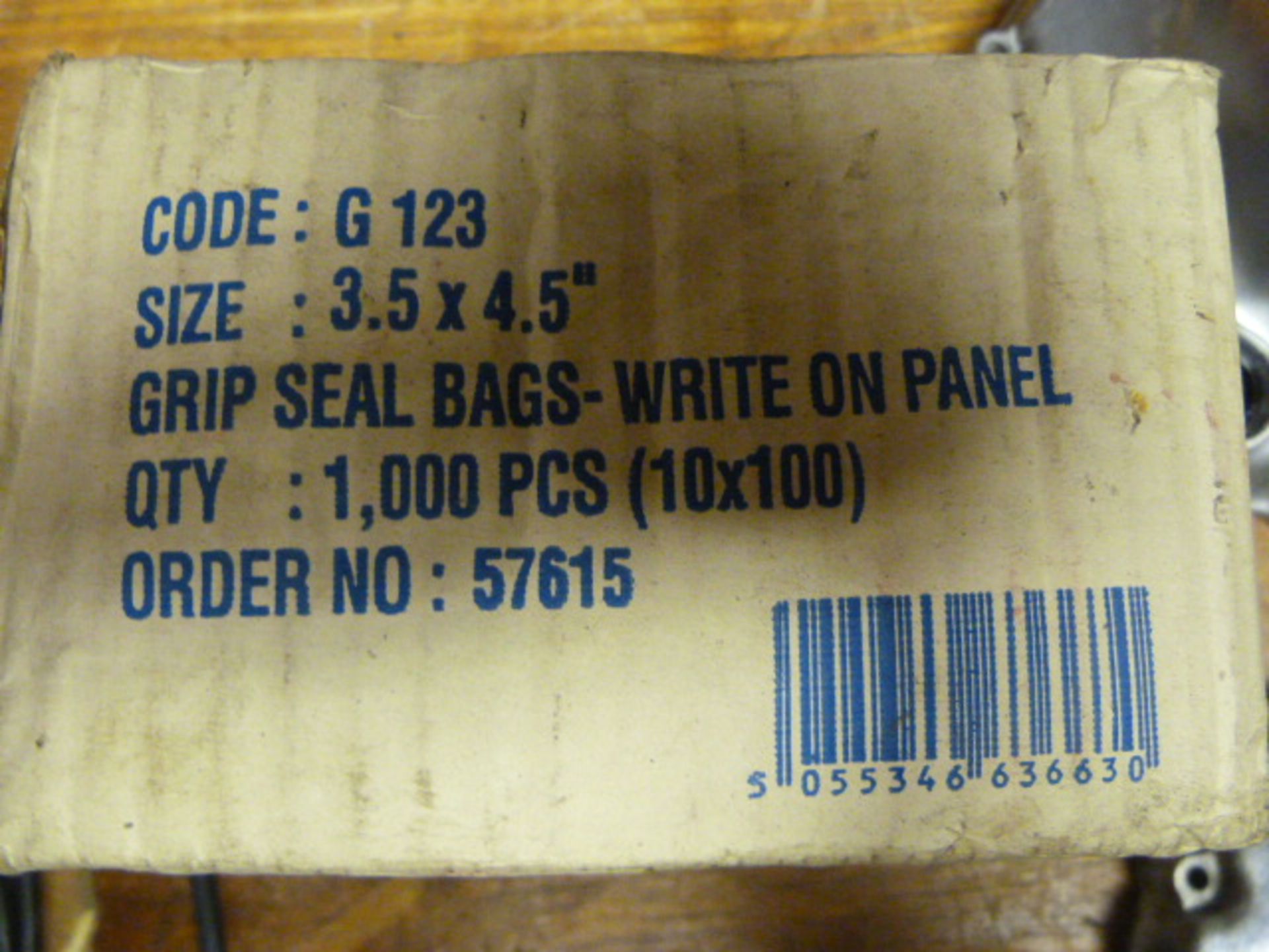 *Box of 1000 Grip Seal Bags