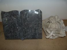 *Marble Remembrance Book and a Cherub