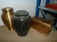 *One Metal and One Marble (AF) Urns and a Casket