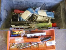 *Toolbox Containing Assorted Tools and Electrical