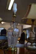 Cut Glass Crystal Table Lamp Base