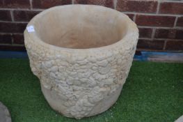 Garden Planter with Trailing Rose Design