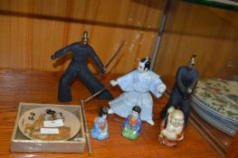 Japanese Samurai Figures, etc.