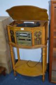 Vintage Music Centre Cabinet on Stand