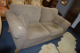 Large Two Seat Sofa in Oatmeal Upholstery