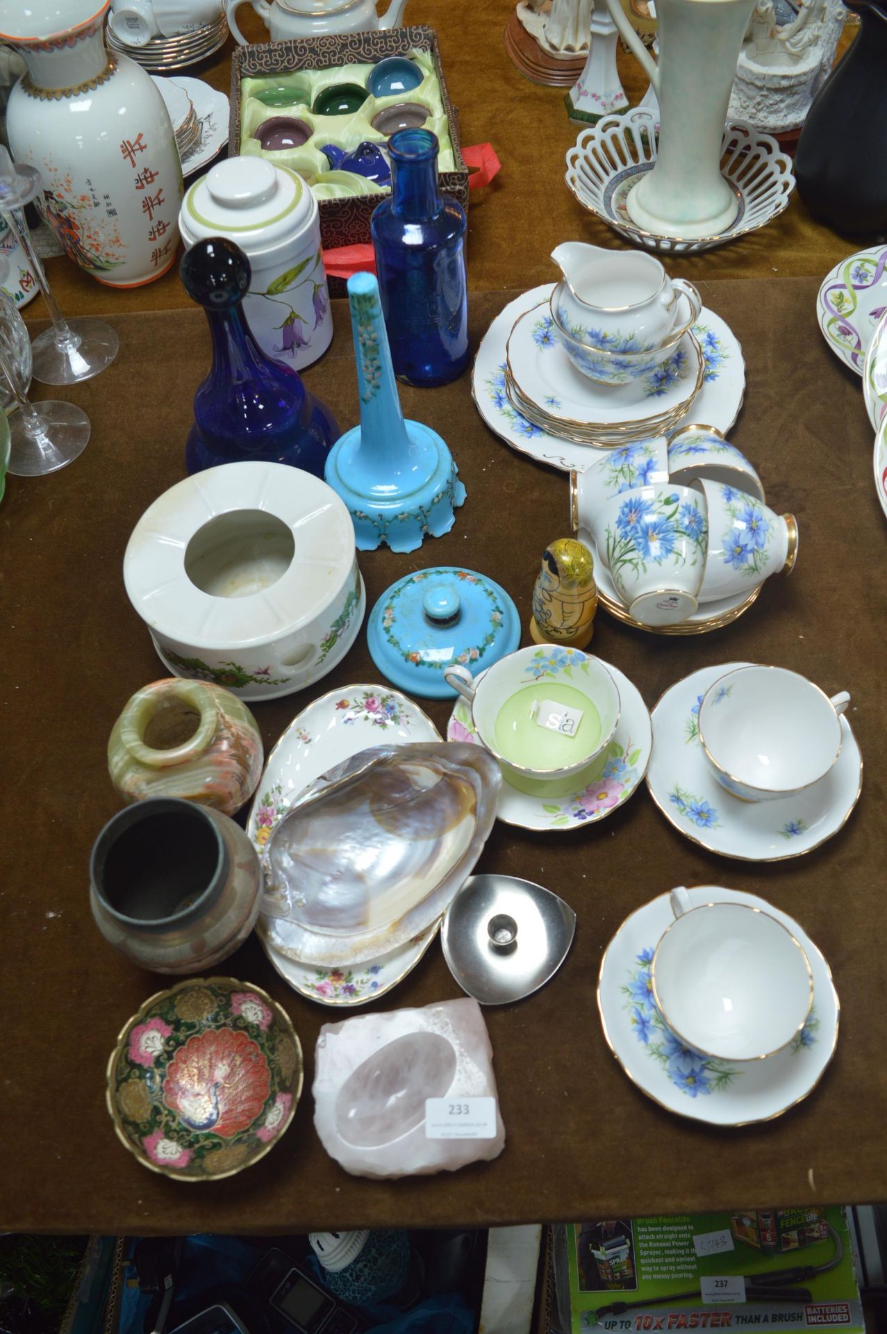 Part Tea Sets, Glassware, Shells, etc.