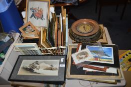 Quantity of Framed Pictures, Prints and Brass & Co