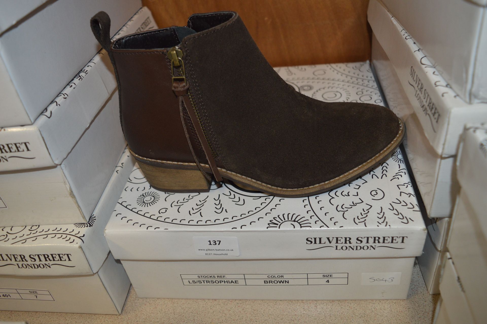 Silver Street Ladies Ankle Boots (Brown) Size: 4