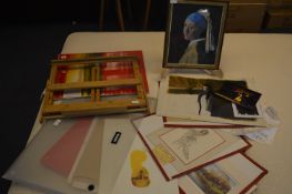 Easels, Canvas, Portfolio of Paintings, etc.