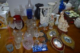 Glassware, Figurines, etc.