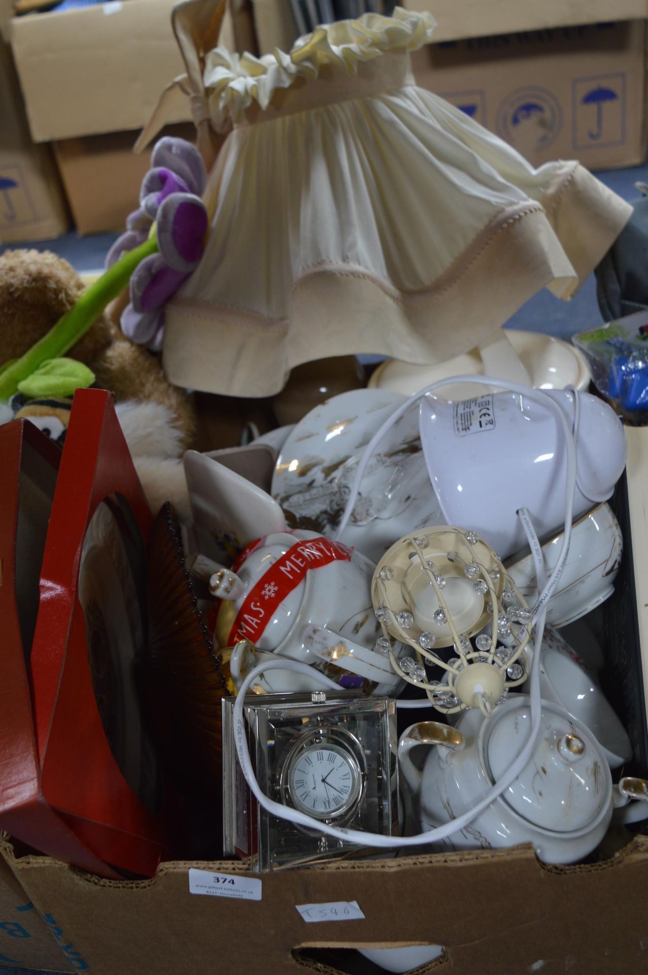 Household Goods; Teapots, Biscuit Barrels, Clock,