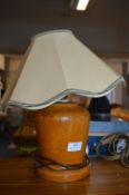 Turned Wood Table Lamp