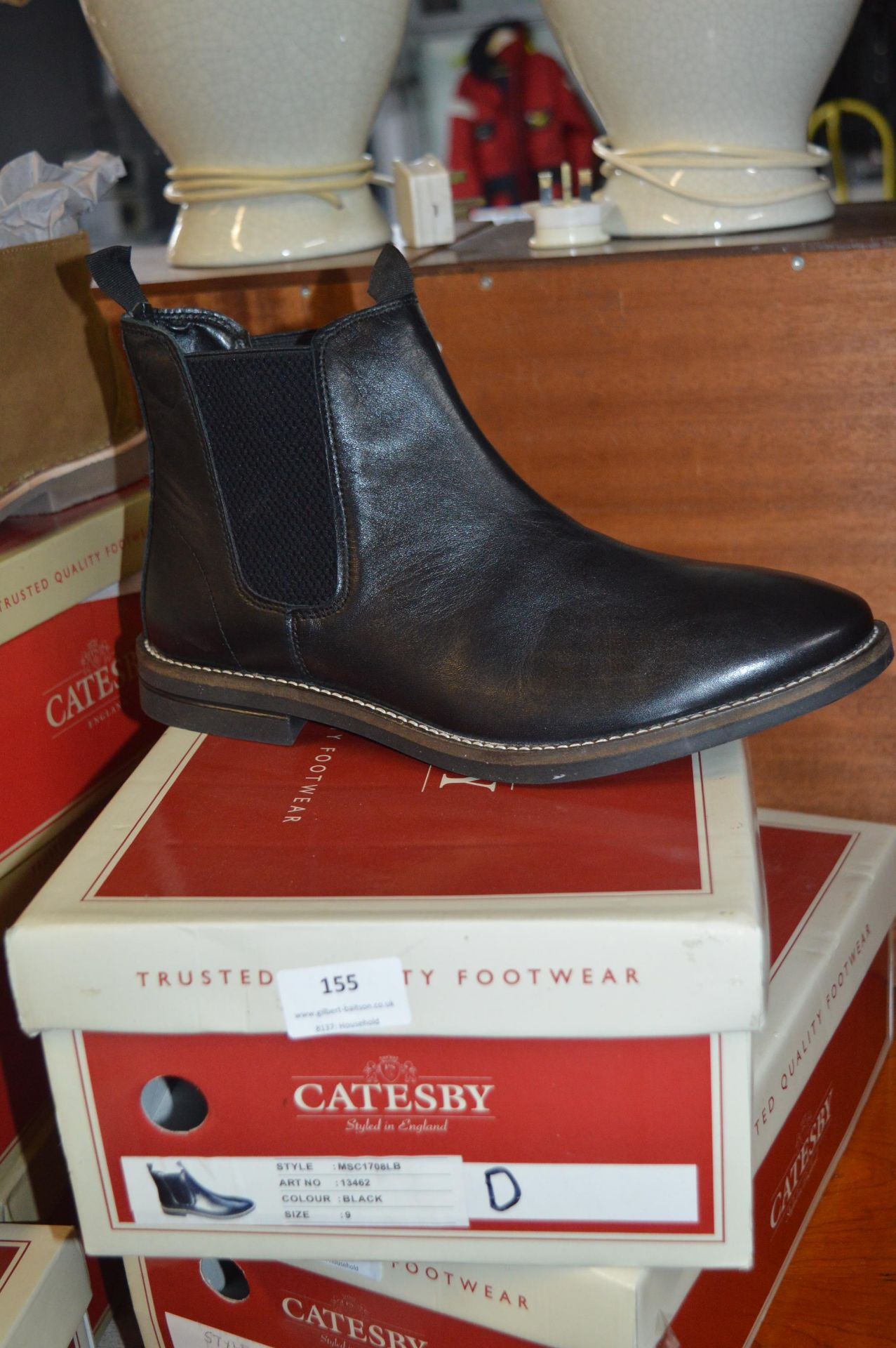 Catesby Gents Ankle Boots (Black) Size: 8