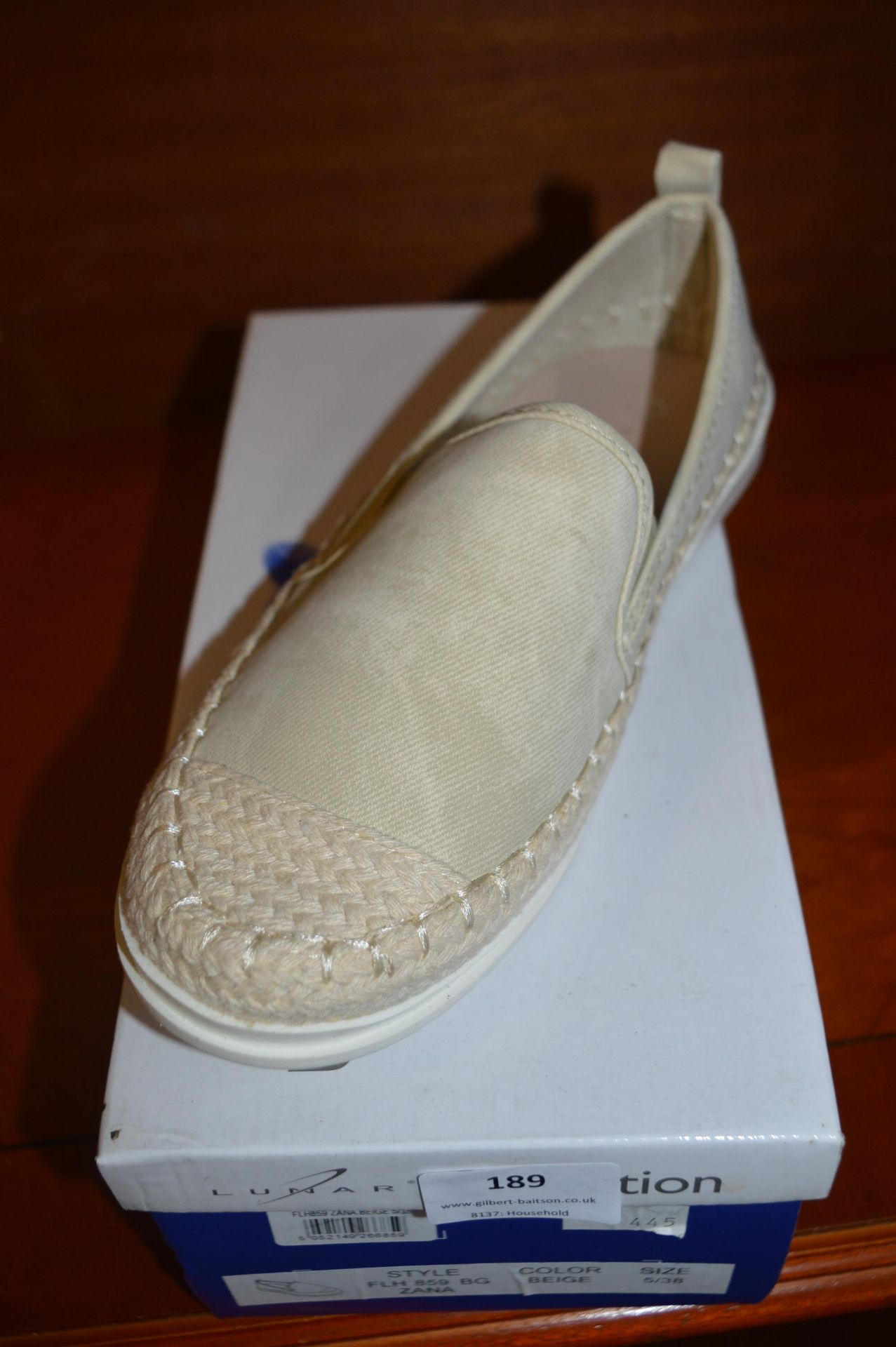 Lunar Collection Ladies Shoes (Beige) Size: 5