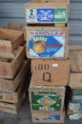Five Vintage Wooden Fruit Crates