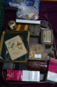 Tray Lot of Vintage Collectibles, Autograph Albums