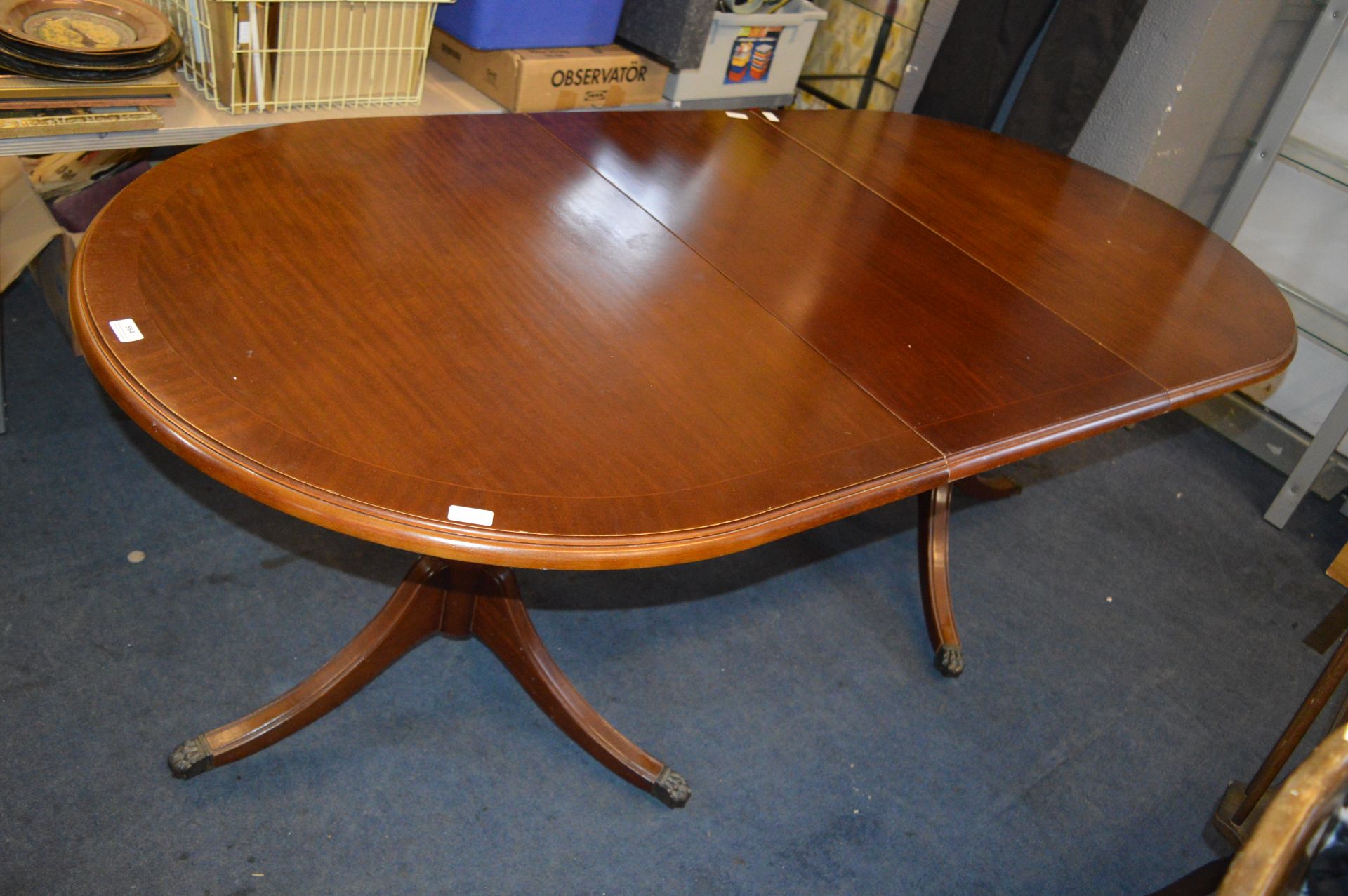 Mahogany Effect Oval Dining Table