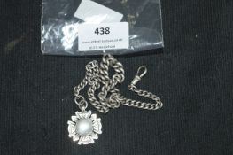 Hallmarked Sterling Silver Chain & Fob