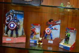Comic Book Figures; Captain America, Avengers, etc