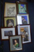 Seven Framed Original Artworks