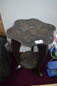 Carved Wooden Side Table