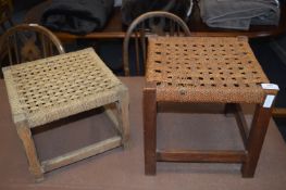 Two Seagrass Stools