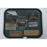 Eleven Metal Bus/Coach Perch Builders Plaques