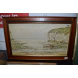 Framed Oil on Board - Coastal Scene by Lawrence Bold