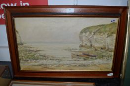 Framed Oil on Board - Coastal Scene by Lawrence Bold