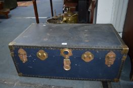 Blue Studded Steamer Trunk