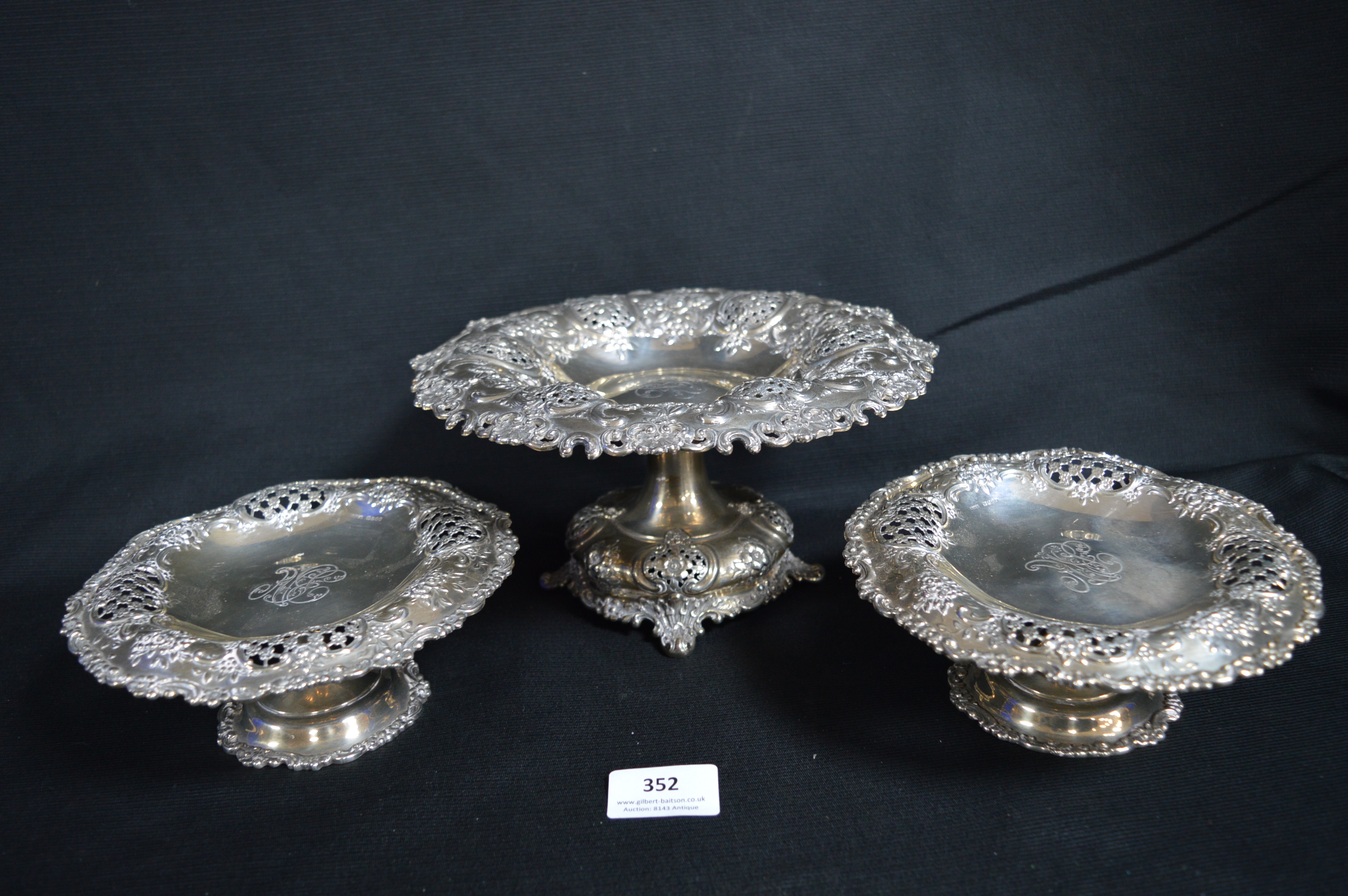 Trio of Tiffany Silver Dishes