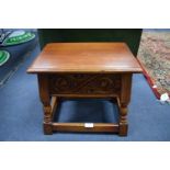 Carved Stool/Sewing Box