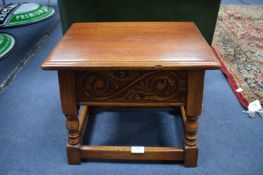 Carved Stool/Sewing Box
