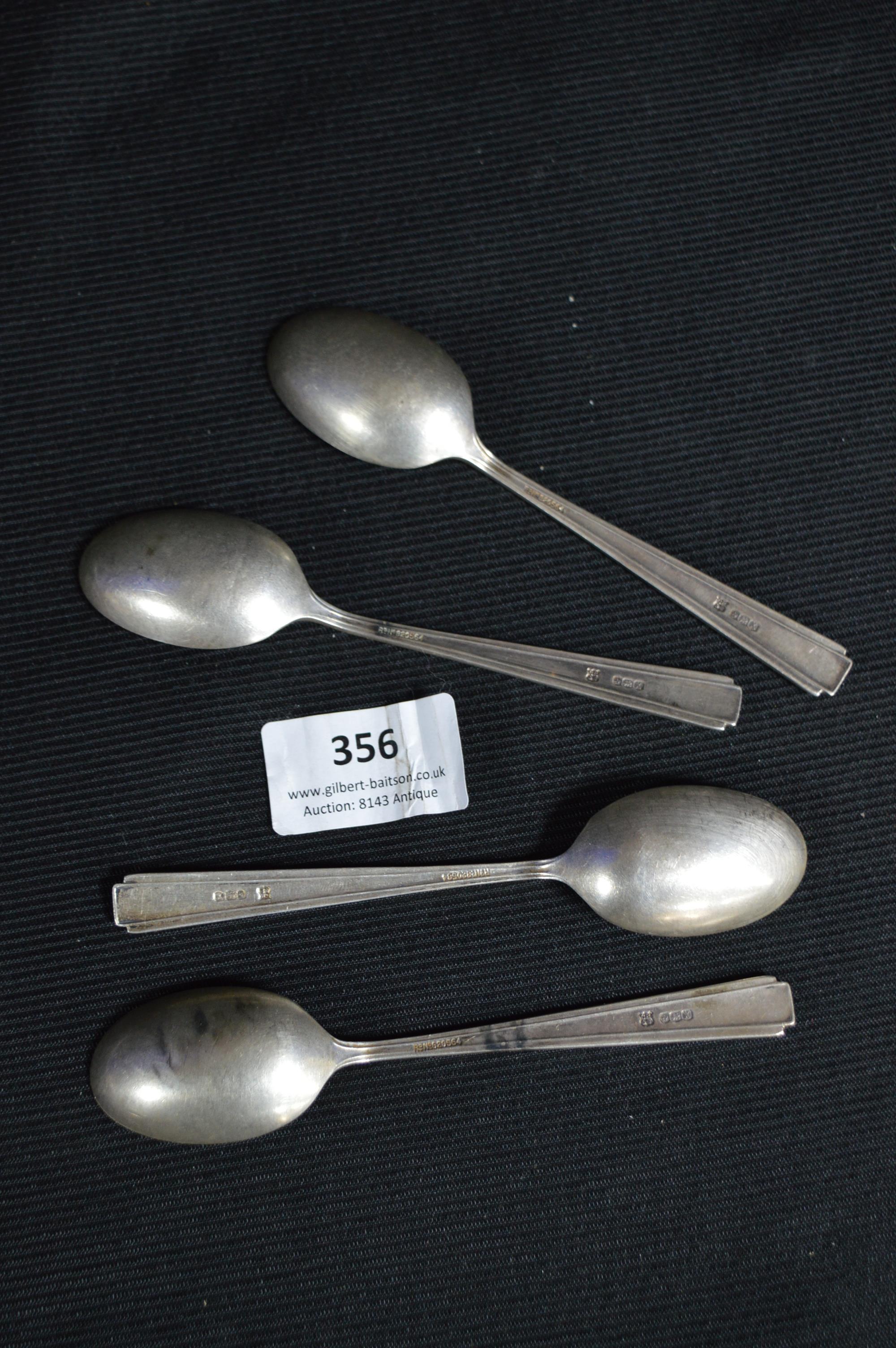 Four Silver Teaspoon - Sheffield 1980, ~78g total