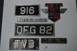 Six Motoring Bus/Coach Plates and Badges