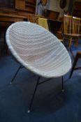 1960's Woven Retro Bedroom Chair