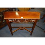 Edwardian Mahogany Hall Table with Pierced Design