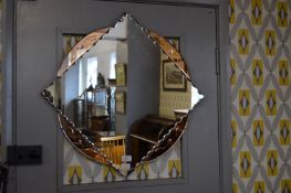 1950's Bevelled Edge Two Tone Wall Mirror