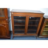 Edwardian Mahogany Glazed Front Bookcase