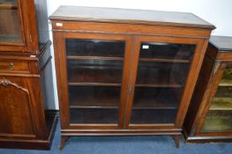 Edwardian Mahogany Glazed Front Bookcase